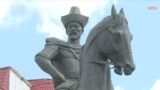 A statue of Kenesary Khan in Kazakhstan's capital, Astana. Kenesary, who led a grueling resistance to Russian rule, has been feted as a "national figure" for Kazakhs.
