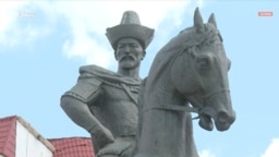 A statue of Kenesary Khan in Kazakhstan's capital, Astana. Kenesary, who led a grueling resistance to Russian rule, has been feted as a "national figure" for Kazakhs.