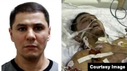 A composite photo showing Rustam Ashurov before and after the shooting incident in Moldova.