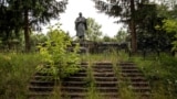 Thirty-five years after Soviet Ukraine's infamous nuclear disaster, a photographer has uncovered the haunting and often carefully maintained World War II monuments that endure in the forests of the Chernobyl exclusion zone.