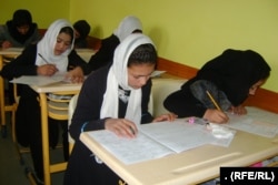 Students focus on their lessons at a school opened by the Swedish Committee of Afghanistan in Sheberghan.